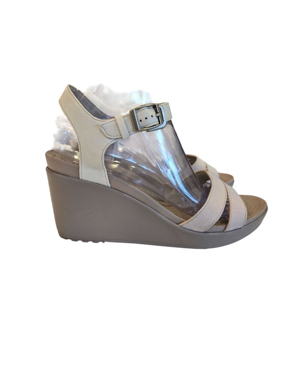 Crocs Women's Leigh II Ankle Strap Wedge Sandals Shoes Size 9